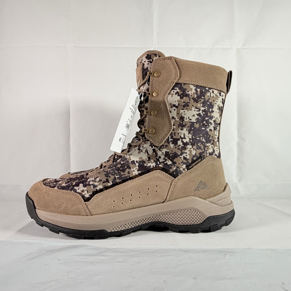 Ozark Trail Mens Hunting 8 inch Lite Camo Size 13 Waterproof Leather Boots NIB
